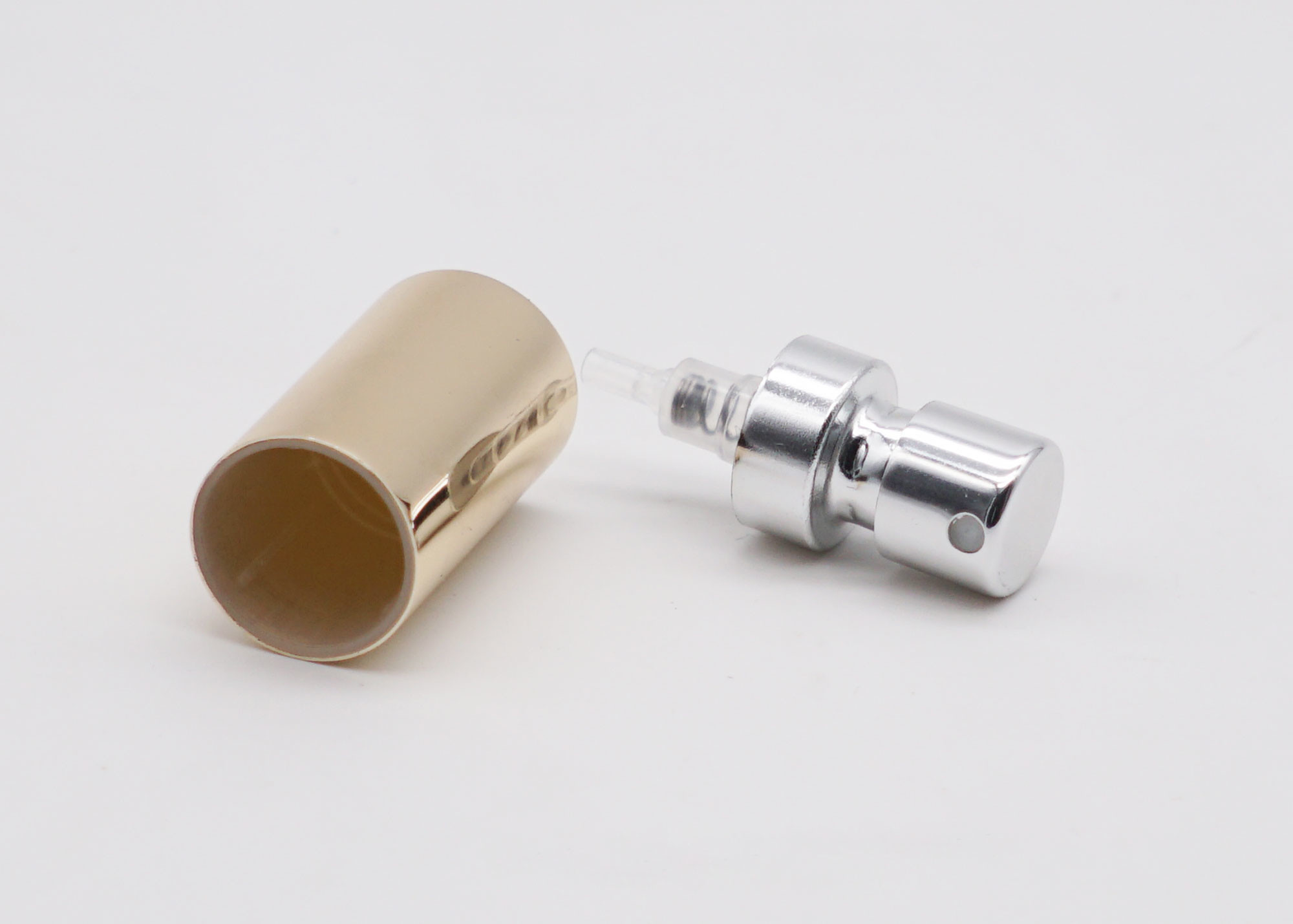 Aluminum Mini Gold Sprayer Mist Atomizer Pump 0.075ml Output Per Press