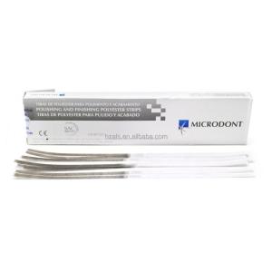 Quality MFDS Safety Standard 4mm*170mm MICRODONT Dental Abasive Polyester Finishing Polishing Strips 100pcs/Box 2 Years Shelf Life wholesale