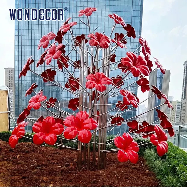 150cm Outdoor Metal Sculpture Flower Sea Metal Garden Statues
