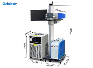 Quality DPSS 0.125mJ Flying UV Laser Marking System Gainlaser For Leather Acrylic wholesale