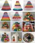 13 Tier large Plastic Macaron Packaging White 62cm Wedding Cupcake Stand