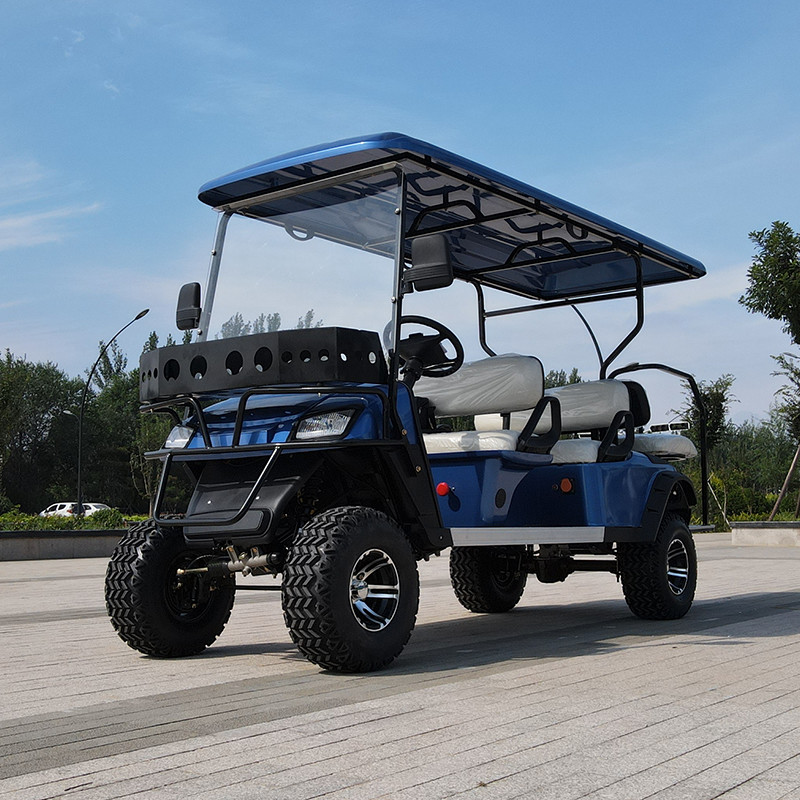 Import EV Basic 4+2 Seat 12 Inch Tire Golf Electric Cart On Board Charging Origin Type