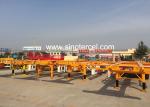 Q235 Steel Skeletal Semi Trailer WABCO Brakes Container Semi Trailer