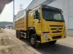 Yellow Sinotruck HOWO 6*4 Diesel Truck 351-450hp Front Lifting Style Secondhand