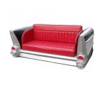 Industrial Vintage Classic Retro Red Chevy Back Car Sofa Couches With Union Jack