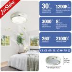 Mini 16 Inches Led Bladeless Ceiling Fan White Dc Motor Dimming Light