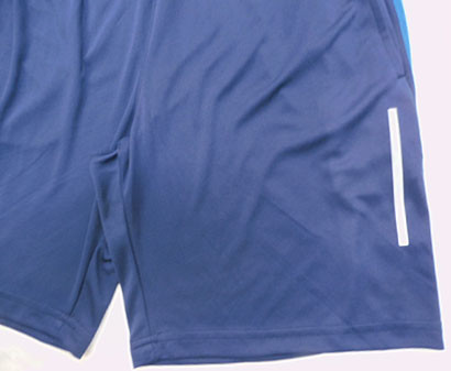 Adjustable Waist Lightweight 100% Polyester Mens Navy Jogger Shorts
