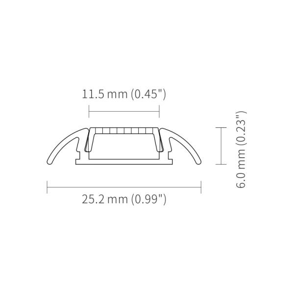 Led strip aluminium profile Recessed LED Aluminum Extruded Channel