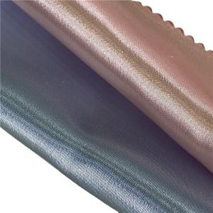 Quality 75D/36F Blackout Sustainable RPET Satin Fabric GRS Certified for Baby Blanket Clothes wholesale