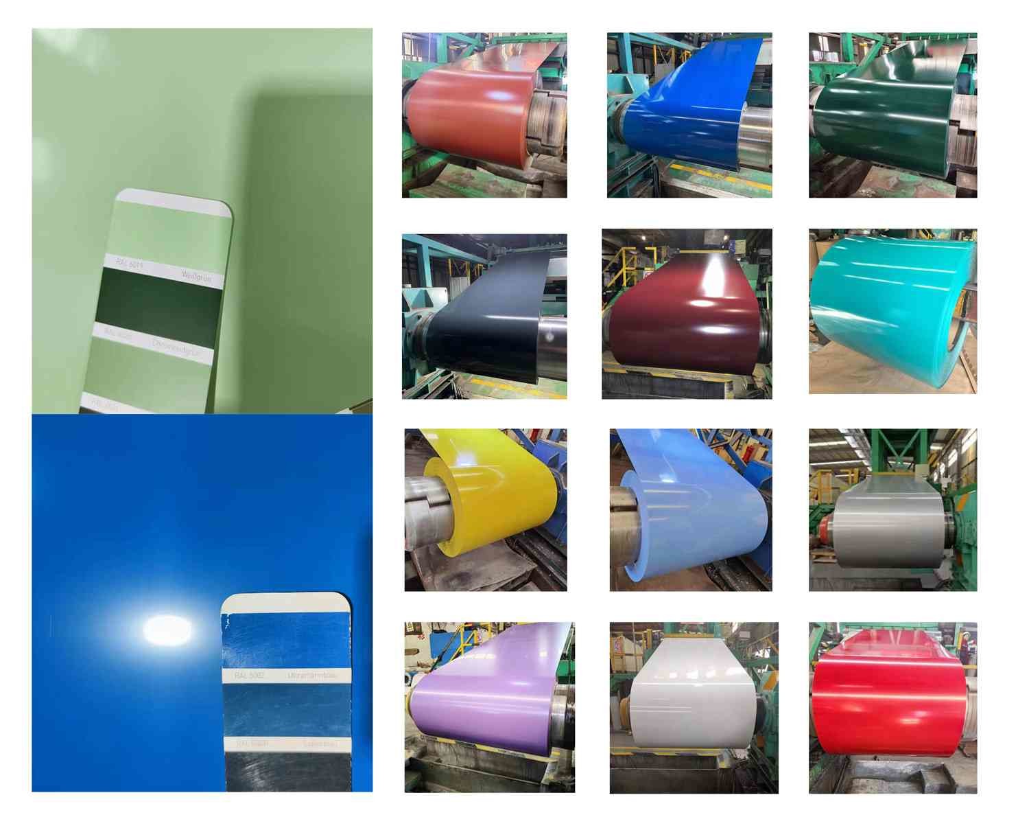 30-275g/M2 PPGI Coil Ral Standard Color Coated Steel Roll For Roofing