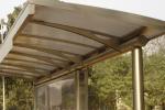 Safety Artistic Stainless Steel Bus Shelter With Seats / Garbage Bins / Line