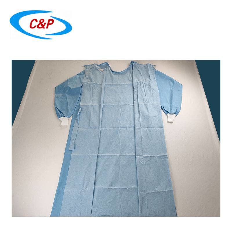 Waterproof Wood Pulp Disposable Surgical Gown for Medical Use