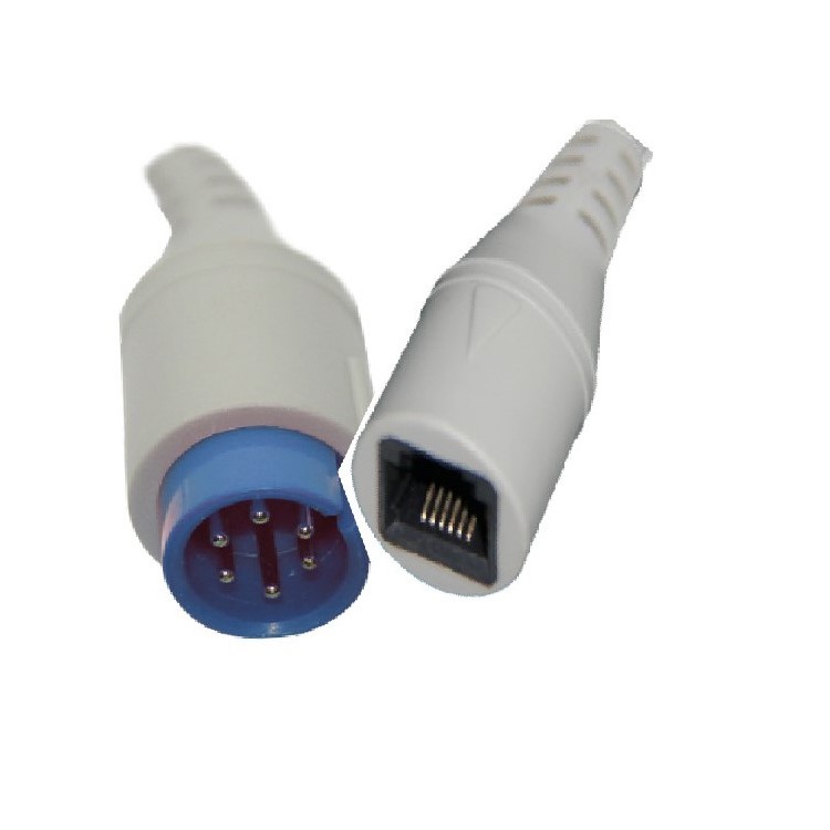 IBP adapter cable compatible for MEK monitor to Smiths transducer