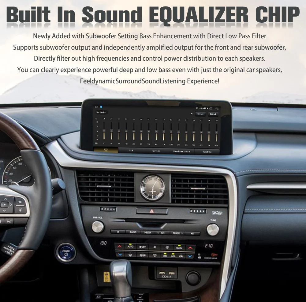 Wireless 2020-2021 RX Lexus Aftermarket Radio Stereo Vertical Screen Multimedia Video Player