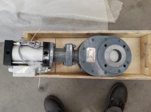 Quality Balance Valve Pneumatic Metal -on-Metal Rotating Doble Disk Valve CWF-LZT-D65-T Pneumatic Double metal Disc valve wholesale