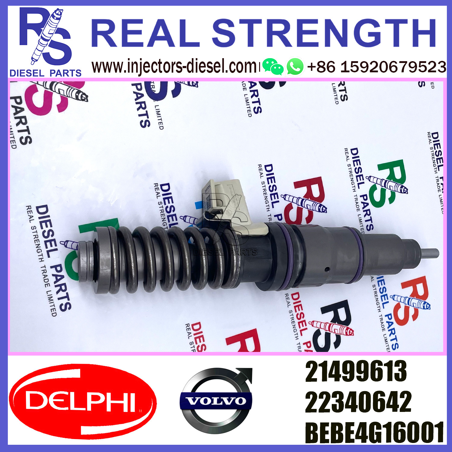 DELPHI 4pin injector 21499613 Diesel pump Injector V-O-L-V 21499613 22340642 BEBE4G16001 E3.4 for V-O-L-V MD11 P3624 TIER 4