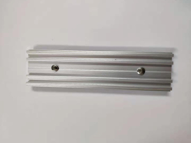 Silver Anodized CNC Aluminum Profile Recyclable For Solar Rack Connecting