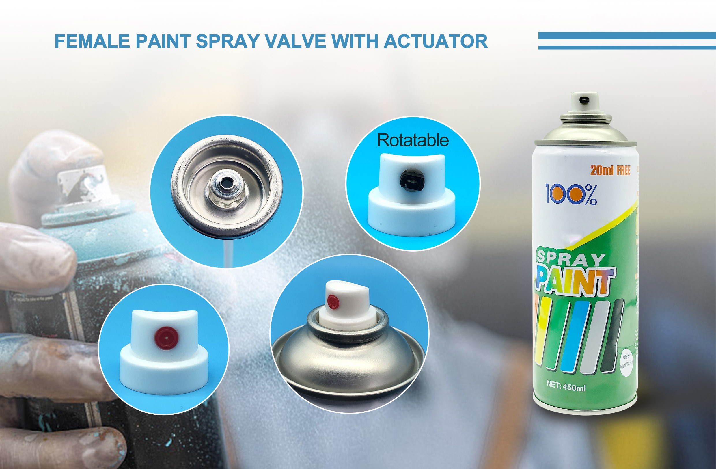 Advanced Female Paint Spray Flow Valve for Home Renovation - Smooth Operation, Secure Fit