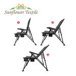 Outdoor Foldable Chairs Loungers For Camping With Storage Pocket