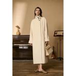 Winter Mongolian Cashmere Overcoat Luxury Ladies Long Alpaca Wool Trench Coat