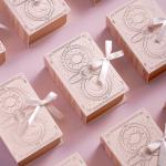 Book Type Magnetic Clousre Paper Packaging Gift Box With Ribbon Custom Logo