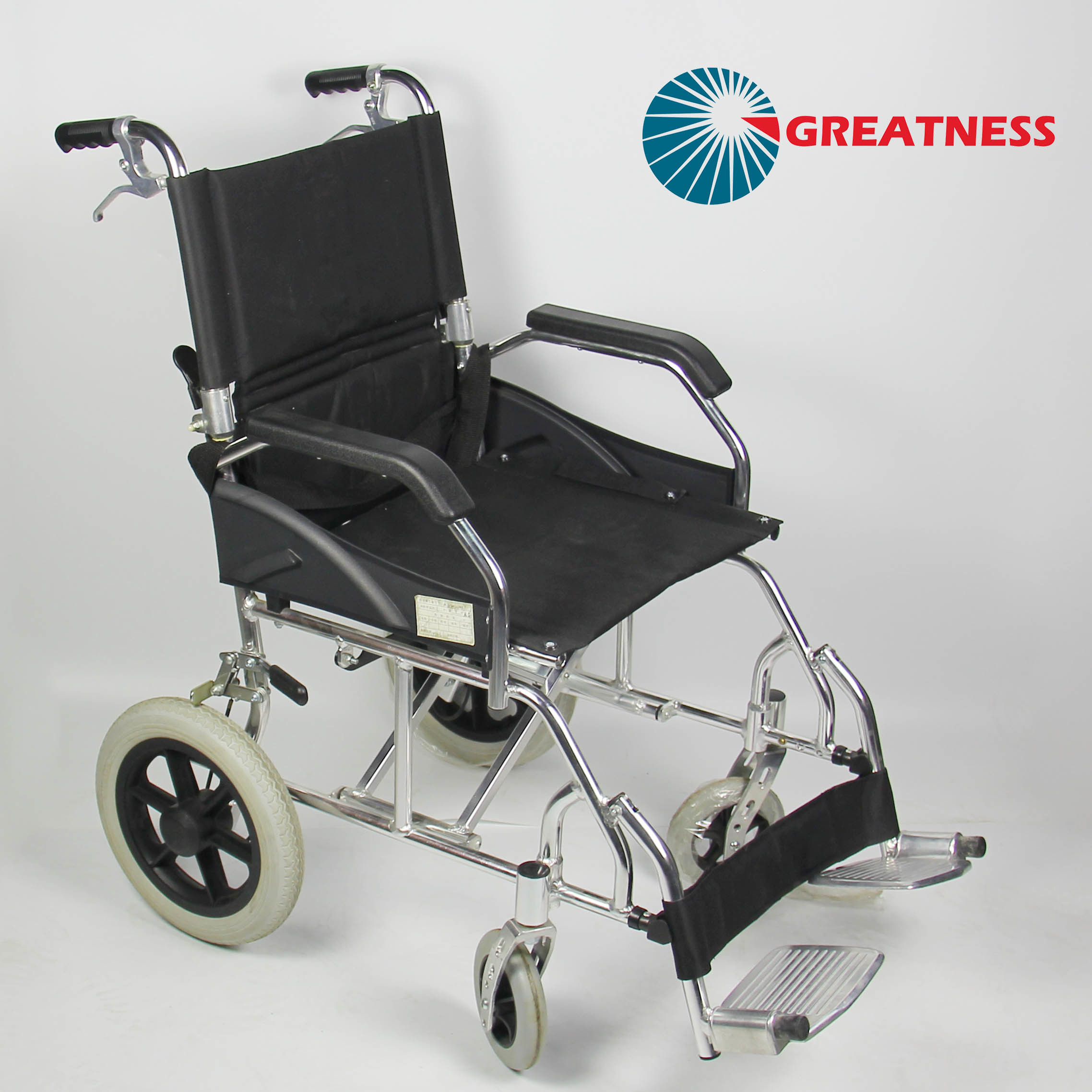 Easy Portability Aluminium Folding Wheelchair For Elderly Traval