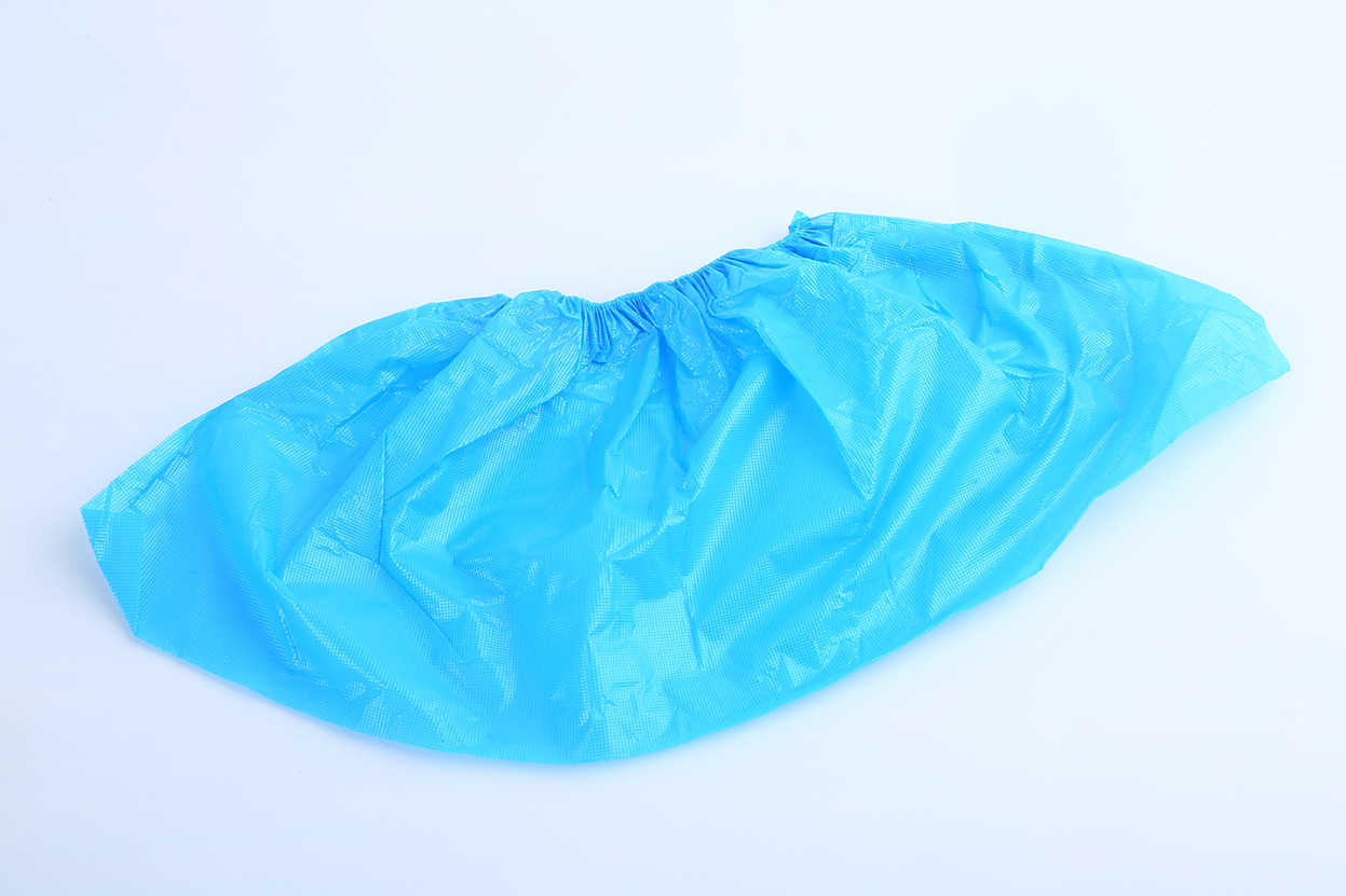 Waterproof Disposable Elastic CPE Shoe Cover with Anti-slip pattern For Lab And Cleanroom