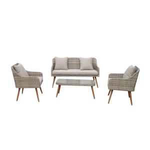 Quality L Shaped 780mm Height 630mm Breadth Rattan Garden Furniture Sets wholesale