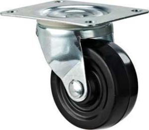 Quality Other caster European plate black rubber casters wheel wholesale