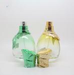55ml fancy hot sale round perfume bottle with leaf collar