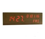 Office Digital LED Wood Clock with Calendar