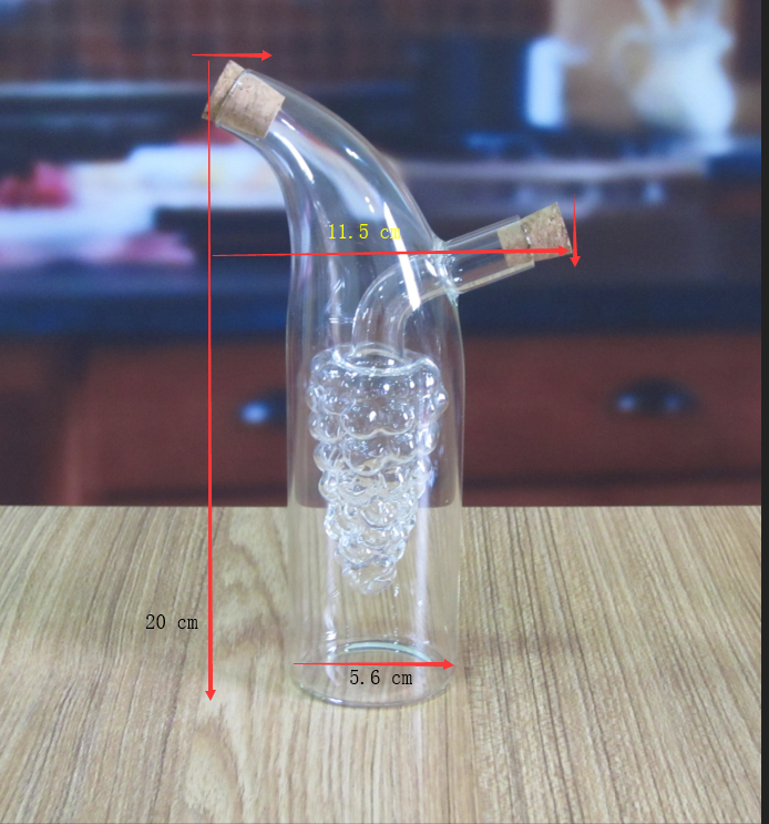Double Layer Grape Shape Glass Canister With Lid For Oil