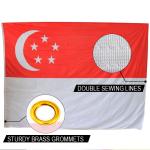Singapore Flag 90x150cm Knitted Polyester National Banner Water Resistant