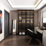 Adjustable MR HDF Board 2024 Luxury Glass Wardrobe Aluminum Wood Door Furniture