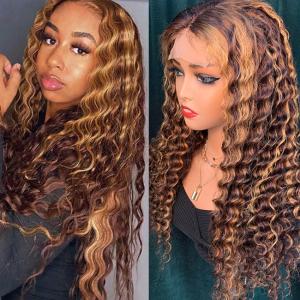 Quality Deep Wave Full Lace Human Hair Wigs For Natural Look And Feel wholesale