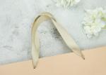 Shopping Mall Paper Packing Bag With Ribbon Straps Cardboard Material