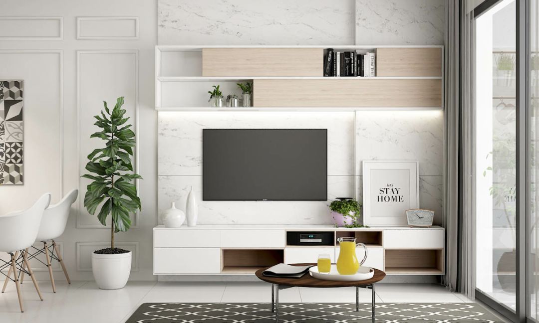 Custom Designs Accepted Contemporary Luxury Wooden TV Unit with TV Stand Cabinet