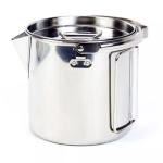 1.2L Camping Cooking Set Folding Handles Stainless Steel Camping Tea Kettle