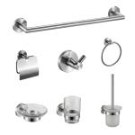 17 Piece Bathroom Hardware Sets Satin Stainless Steel Sus 304 Wall-Mounted