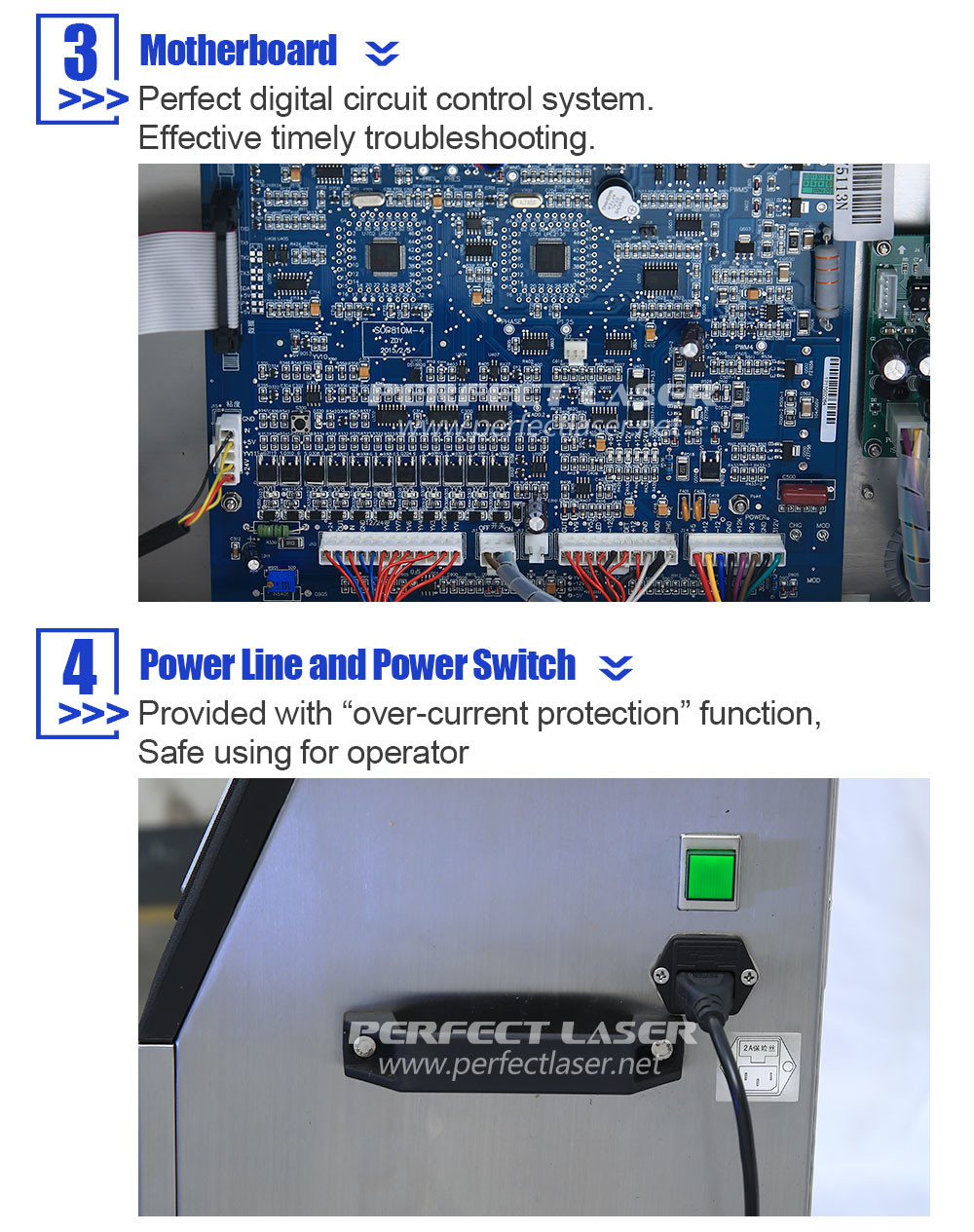 White Industrial Continuous Inkjet Printer With One Touch Start Stop Operation