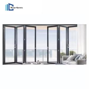 Quality Aluminium Bi Fold Sliding Doors Custom Internal Folding Glass Doors wholesale