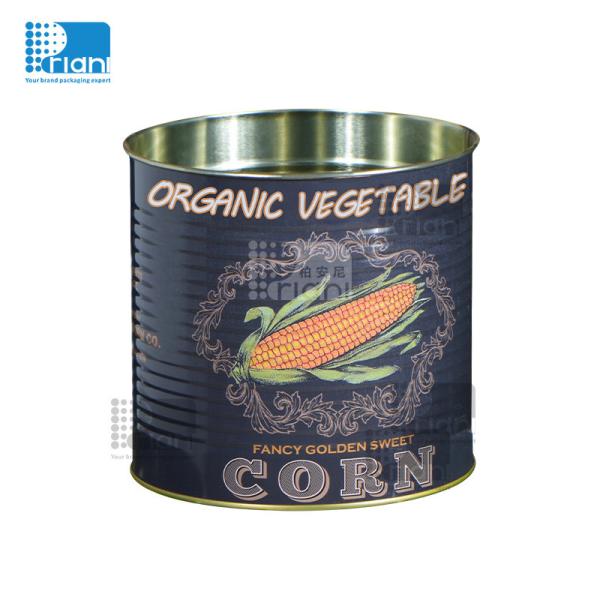 3pc Tinplate Food Tin Cans 12oz Round Stainless Steel Tin Cans
