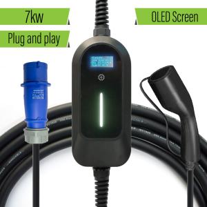 Quality IEC 62196 Portable Ev Charger 220V 7KW MAX 32A SAE J1772 GBT 20234 wholesale