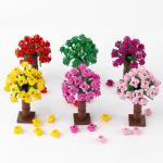 MOC city accessories building blocks garden tree green bush flowers grass plants