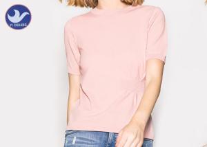 Quality Summer Short Sleeves Womens Knit Pullover Sweater Side Waisted Knitwear wholesale