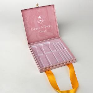 Quality High Quality Paper Cardboard Gift Box Pink Hair Makeup Brush Set Packaging Box wholesale