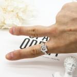 Resin 24k Fashion Wedding Rings Zircon Custom Rings Jewelry For Men