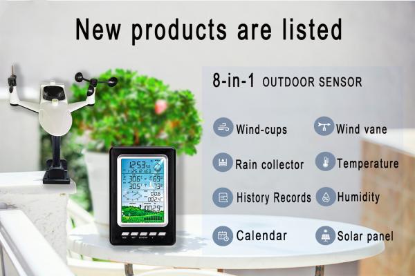 Wireless Outdoor Weather Station Remotely Measure Wind Direction Wind Speed