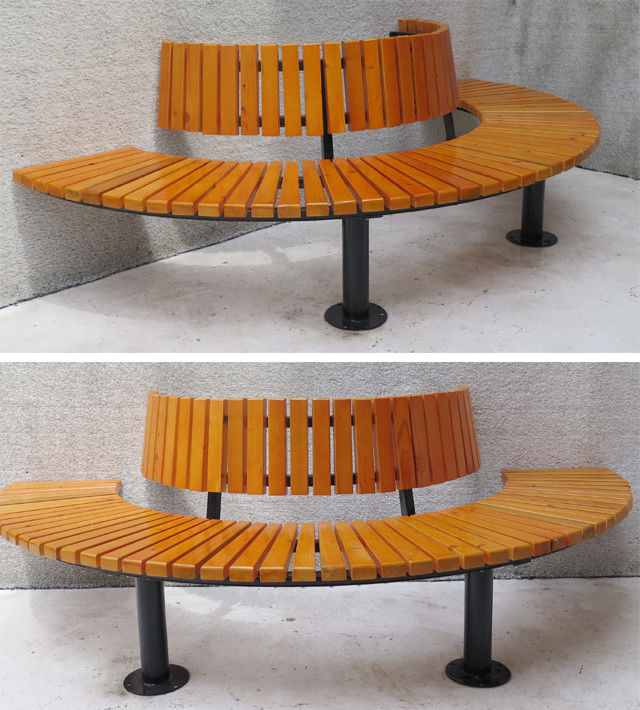 Customized ISO14001 Approved Street Half Round Tree Bench