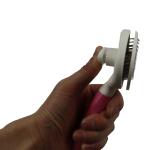 Fine Needle Antibacterial Pet Comb Brush Self Cleaning Slicker Brush For Cats